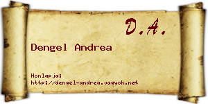 Dengel Andrea névjegykártya